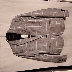 NWT Banana Republic Women’s Black and White Plaid Blazer